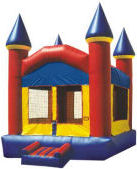 11' x 11' Primary Colors Castle MoonBounce Rental