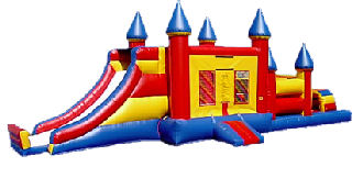 Slide & Castle Combo #1 Rental Side View