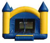 15' x 15' Blue & Yellow Castle MoonBounce Rental