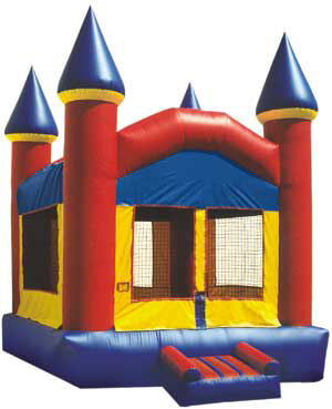 11' x 11' Primary Colors Castle MoonBounce Rental