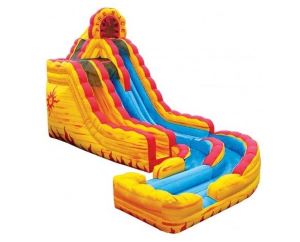 20' Fire and Ice Dual Lane Water Slide with Landing Rental in VA, DC, MD  in VA, DC, MD