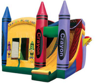 4 in 1 Crayon Bounce & Slide Combo Rental