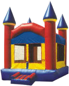 11' X 11' Primary Colors Castle Deluxe MoonBounce Rental